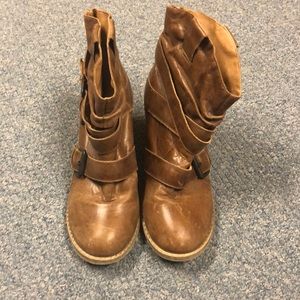 Cute Brown Boots with Buckles